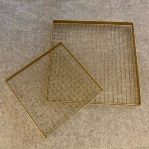 set of two beautiful vanity trays